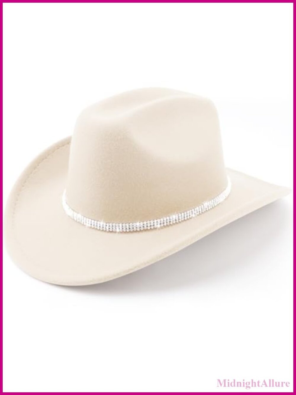 Wide Brim Cowboy Hat Cotton Polyester Felt Fedora with Belt Buckle